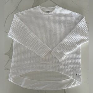 NOBULL White Textured Crew Neck